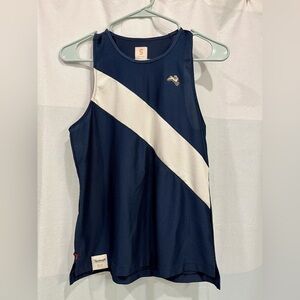 Tracksmith Women’s Van Cortlandt Singlet Running Tank Navy/Ivory NWOT Size Small